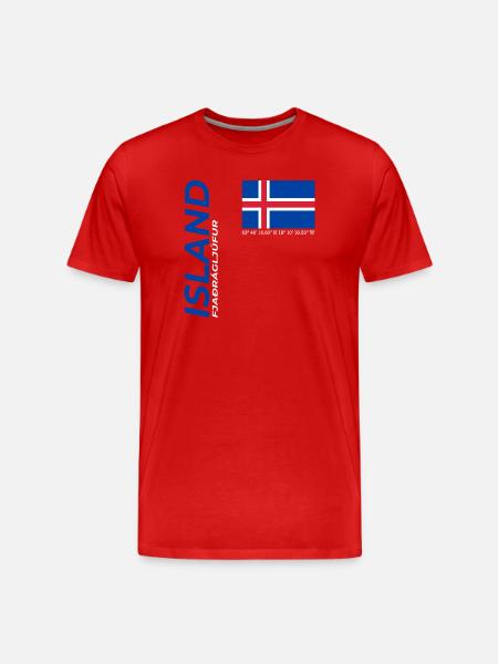 Fjaðrárgljúfur - Männer Premium Bio T-Shirt - Rot