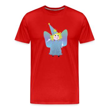 Little Fairy Magician with Stars - Men's Premium Organic T-Shirt - red - Front - Damien (186cm)