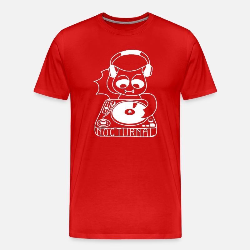 DJ Bat - Männer Premium Bio T-Shirt - Rot