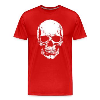 Impression de contraste crânienne - T-shirt bio Premium Homme - rouge - Devant - Damien (186cm)