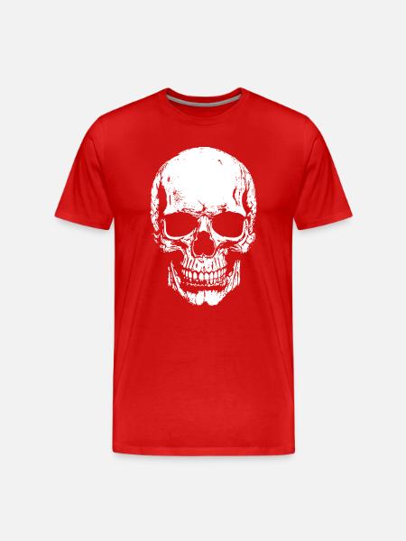 Impression de contraste crânienne - T-shirt bio Premium Homme - rouge