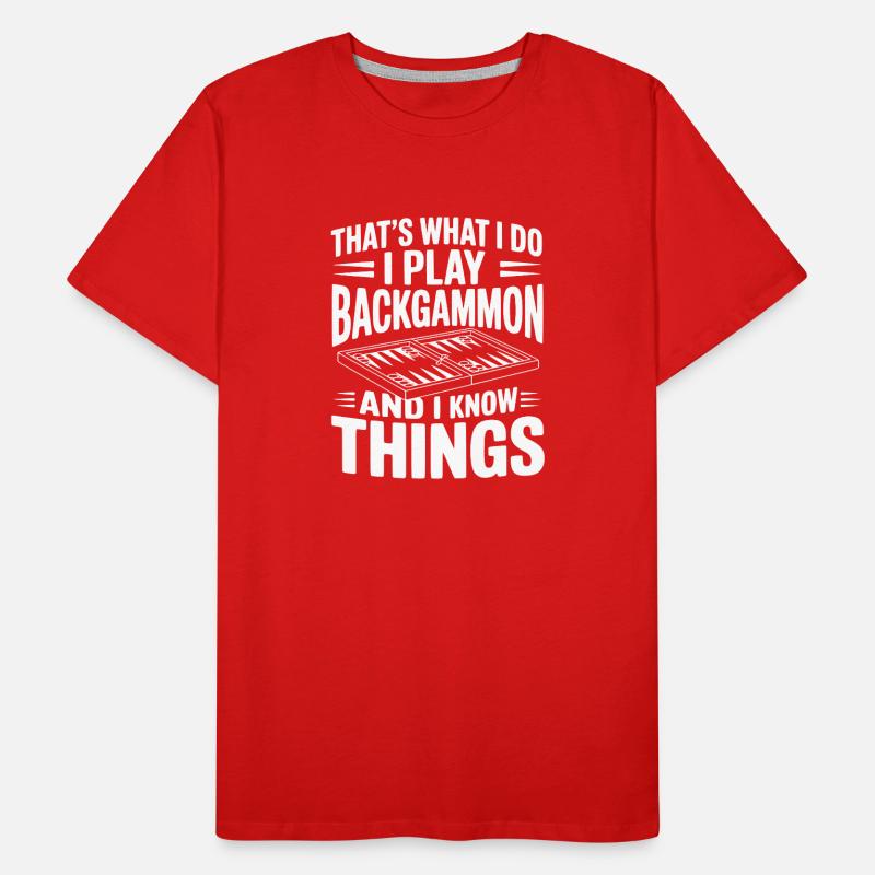C’est ce que je fais, je joue au backgammon T-shirt bio Premium Homme