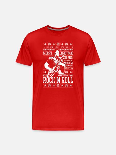 Eddies heißer Patootie Rock'n'Roll Weihnachtspullover - Männer Premium Bio T-Shirt - Rot