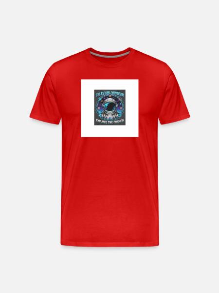 Celestial Voyager Explore Cosmos - Men's Premium Organic T-Shirt - red