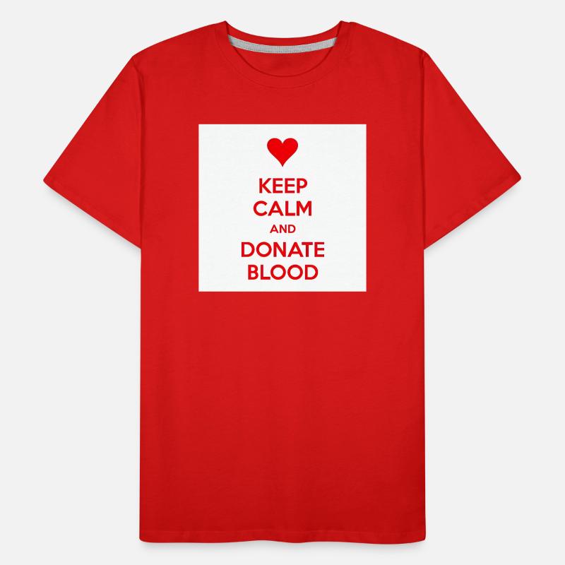 Calm Heart spenden Sie Blut Männer Premium Bio T-Shirt