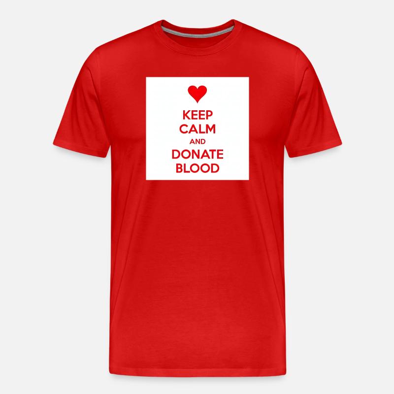 Calm Heart spenden Sie Blut - Männer Premium Bio T-Shirt - Rot