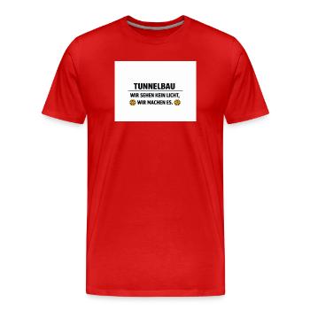 Tunnel Lichtmacher - T-shirt bio Premium Homme - rouge - Devant - Damien (186cm)