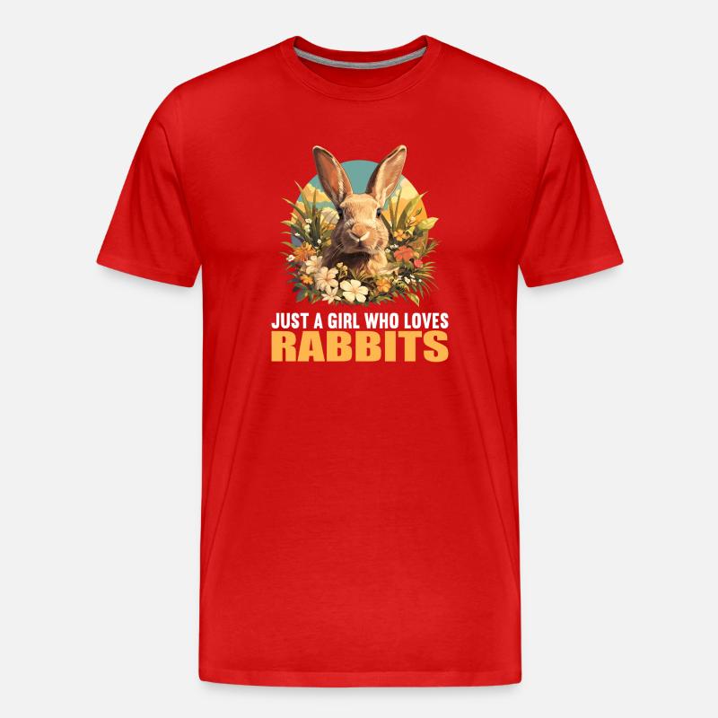 Hasen Hase - Männer Premium Bio T-Shirt - Rot