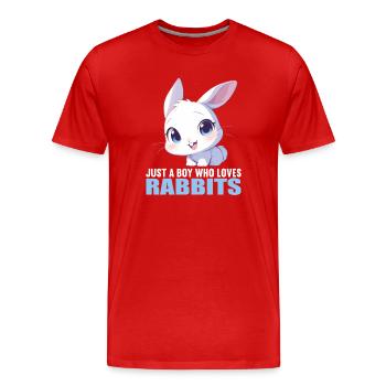 Lapin Lapin - T-shirt bio Premium Homme - rouge - Devant - Damien (186cm)