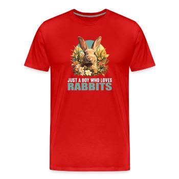 Lapin Lapin - T-shirt bio Premium Homme - rouge - Devant - Damien (186cm)