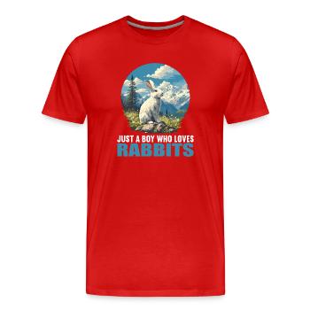 Lapin Lapin - T-shirt bio Premium Homme - rouge - Devant - Damien (186cm)