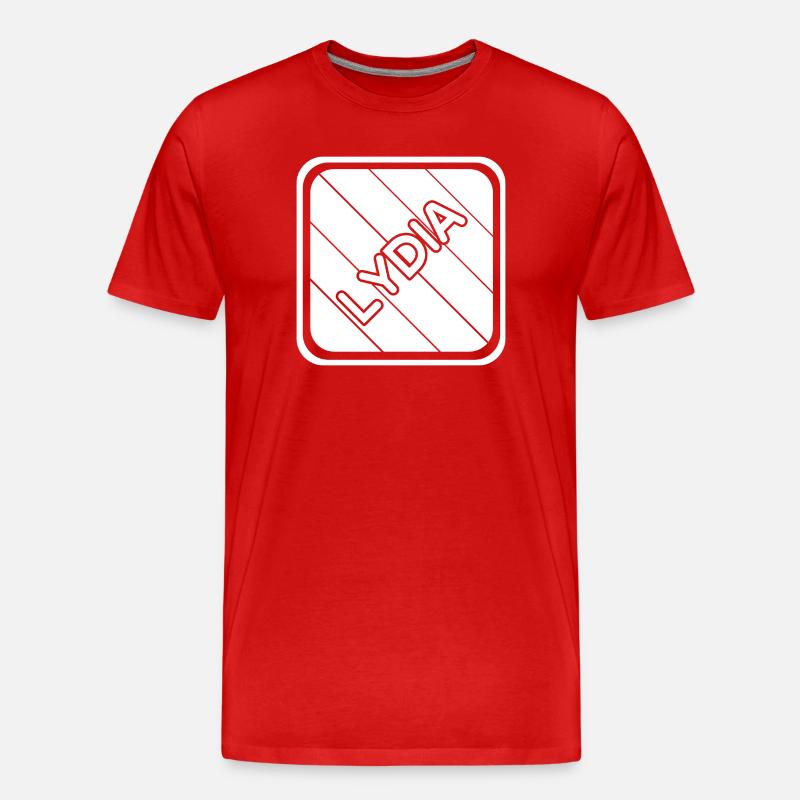 Lydia - Männer Premium Bio T-Shirt - Rot