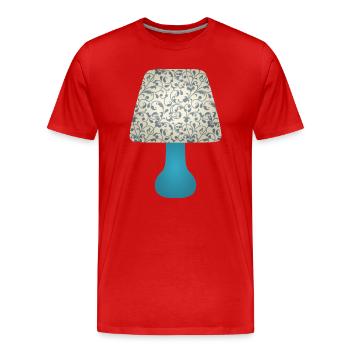 Blue Floral Scroll Lamp Shade - Men's Premium Organic T-Shirt - red - Front - Damien (186cm)