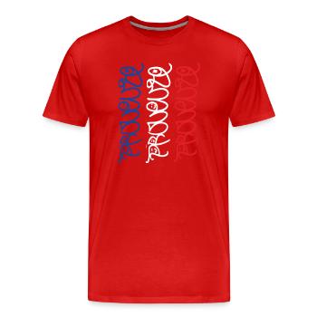 Provence Souvenir in Frankreich Farben - Männer Premium Bio T-Shirt - Rot - Vorne - Damien (186cm)