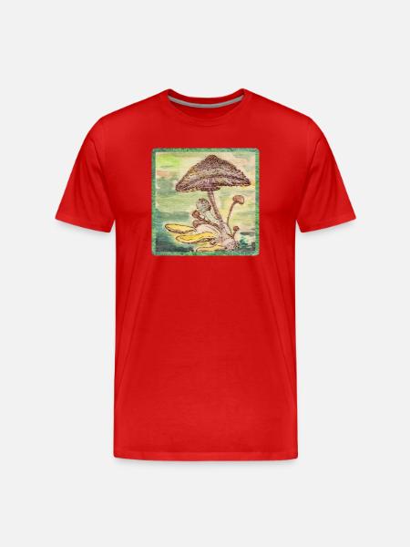Pilze - Männer Premium Bio T-Shirt - Rot