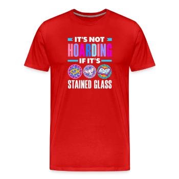 Stained Glass Art Stained Glass Artist - Men's Premium Organic T-Shirt - red - Front - Damien (186cm)