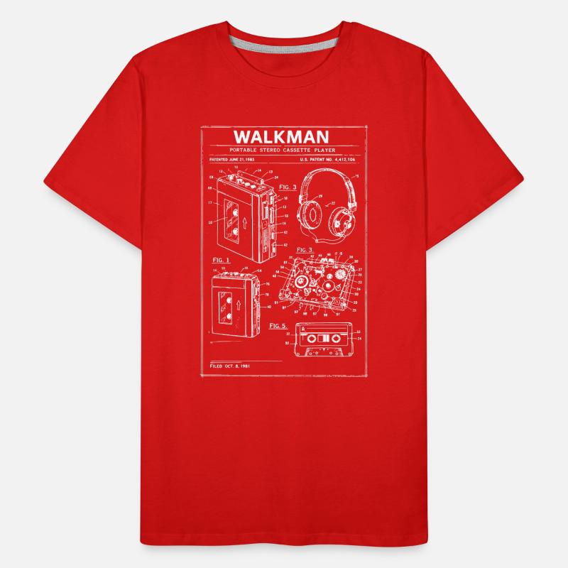 Schéma du plan Walkman T-shirt bio Premium Homme