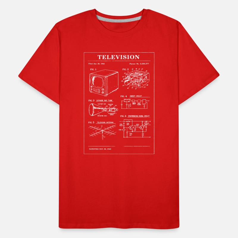 Plan de télévision rétro T-shirt bio Premium Homme