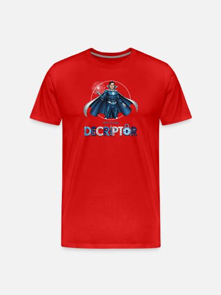 Hero Coder Decryptor - Men's Premium Organic T-Shirt - red