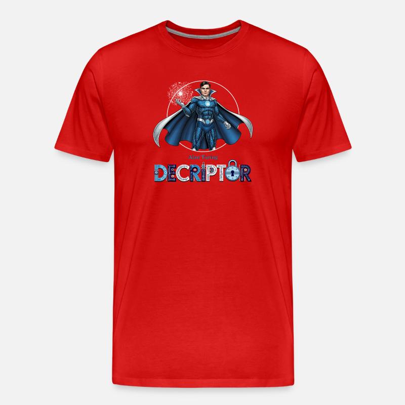 Hero Coder Decryptor - Men's Premium Organic T-Shirt - red