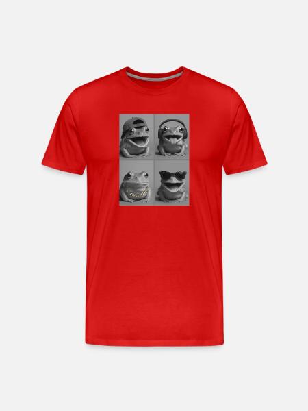 Frosch - Männer Premium Bio T-Shirt - Rot