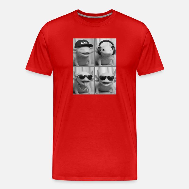 Axolotl - Männer Premium Bio T-Shirt - Rot