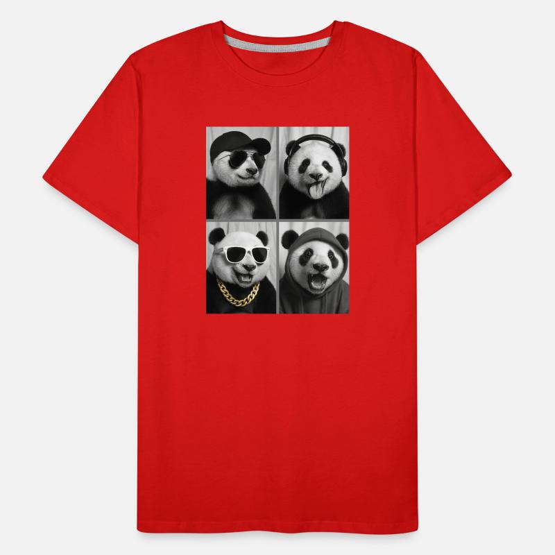 Panda Männer Premium Bio T-Shirt