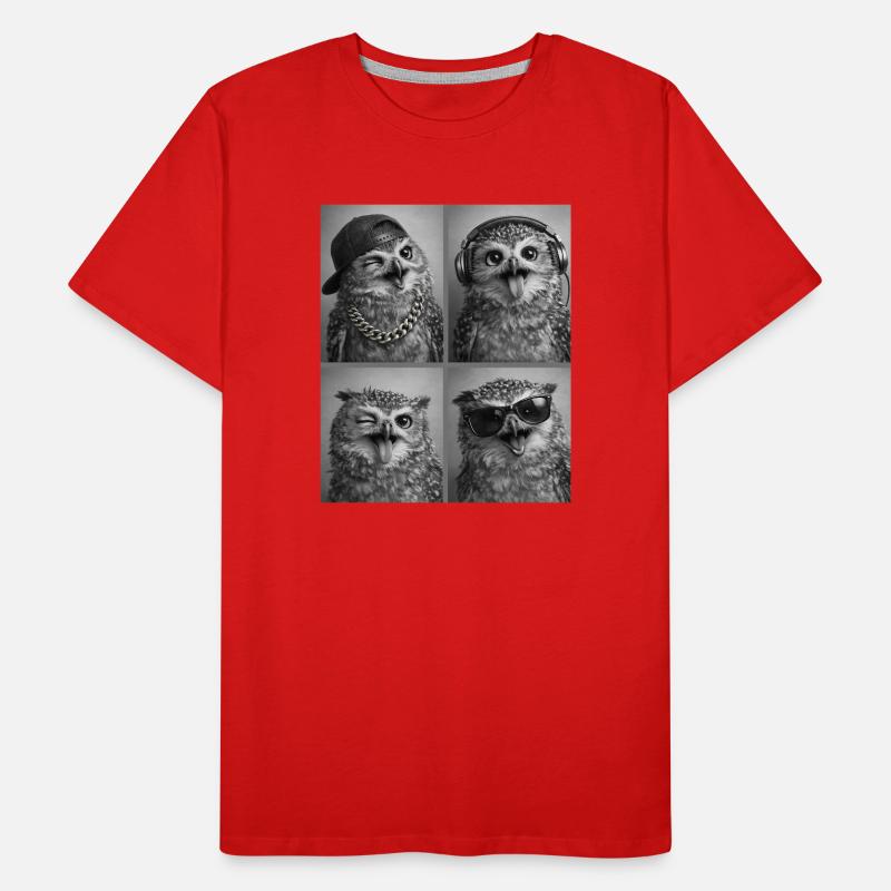 Eule Männer Premium Bio T-Shirt
