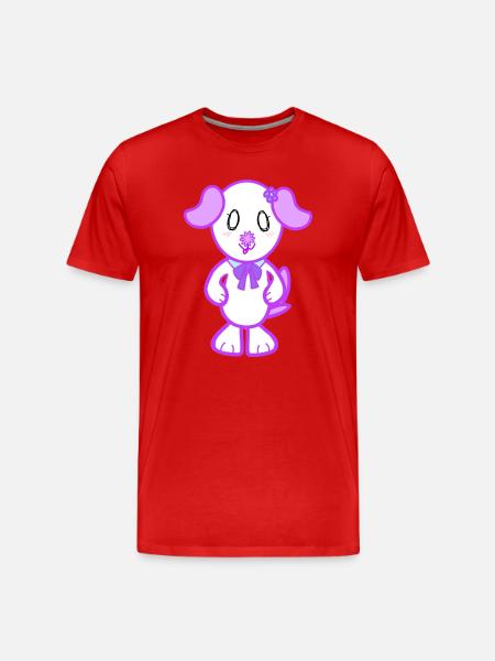 KawaiiDOGGOS - Flora print - Men's Premium Organic T-Shirt - red
