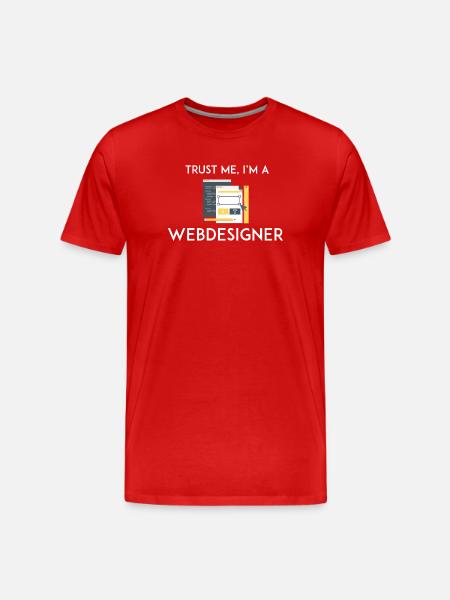 Trust Me I'm a Webdesigner - Men's Premium Organic T-Shirt - red