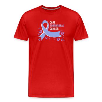 Krebs Speiseröhre Chemo Krebs-Überlebender - Männer Premium Bio T-Shirt - Rot - Vorne - Damien (186cm)