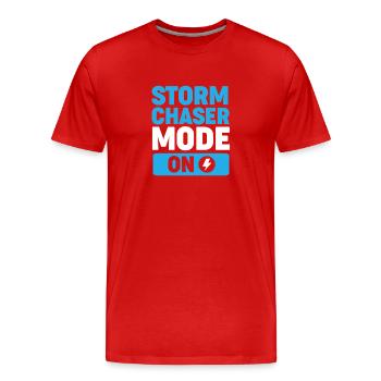 Storm Tornado Meteorology Meteorologist - Men's Premium Organic T-Shirt - red - Front - Damien (186cm)