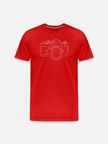 Kamera - Männer Premium Bio T-Shirt - Rot