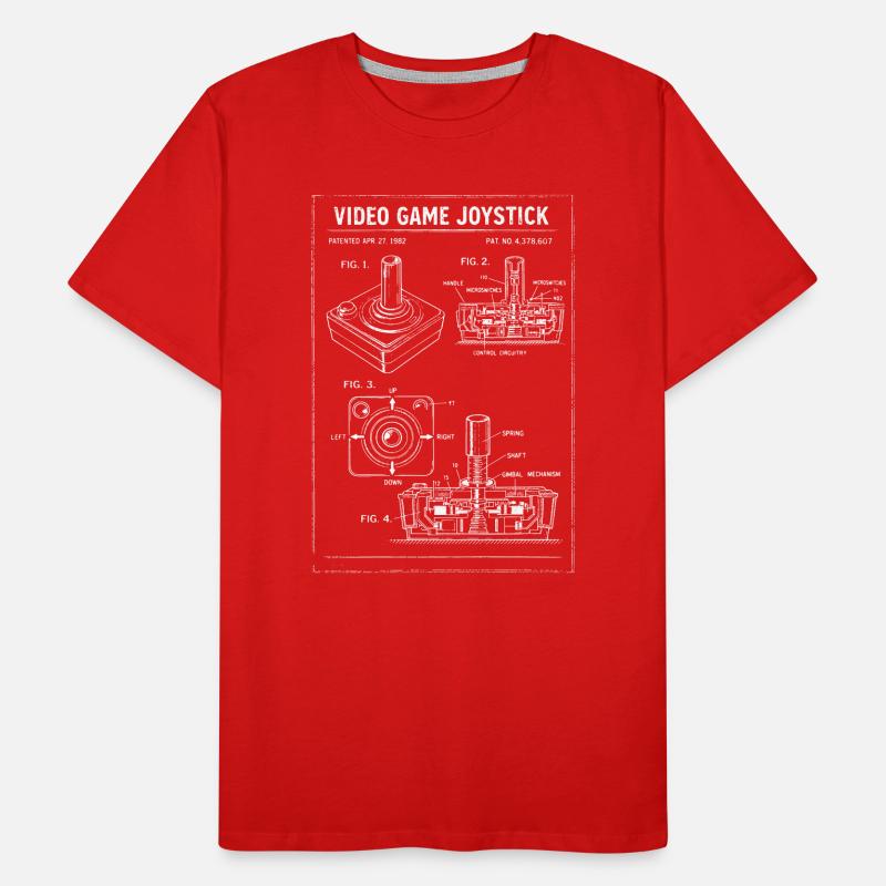 Retro-Joystick-Bauplan Männer Premium Bio T-Shirt