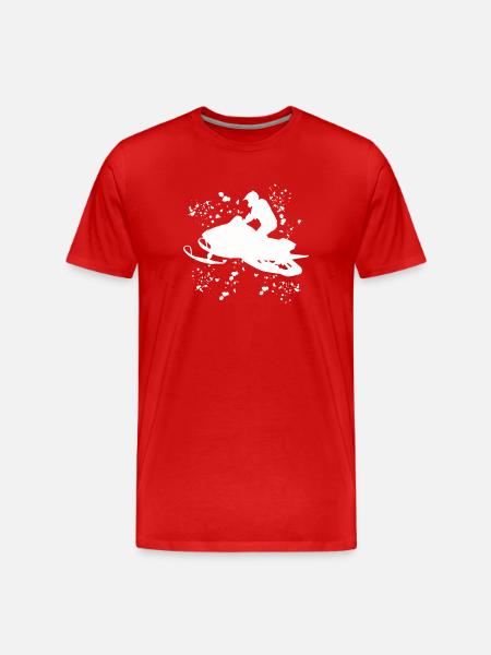 Skidoo Vibrant Snowmobile Adventure - Men's Premium Organic T-Shirt - red