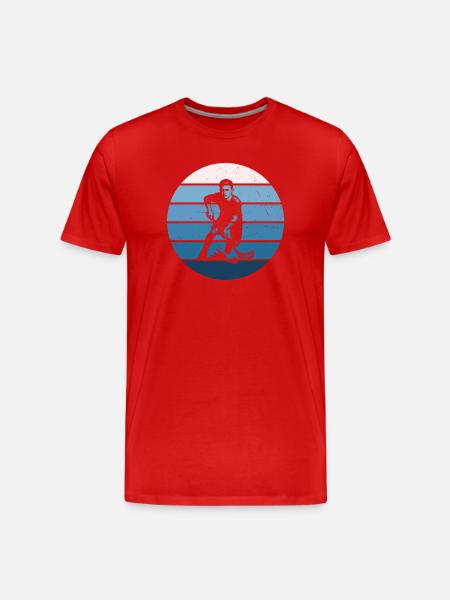Short and clear floorball - Men's Premium Organic T-Shirt - red