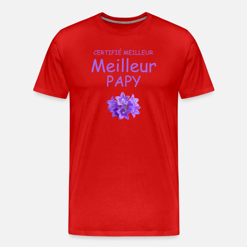 Bester Opa - Männer Premium Bio T-Shirt - Rot