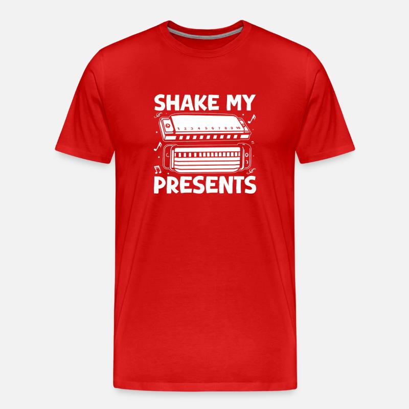 Harmonica Musican Shake My Presents Harmonica - Männer Premium Bio T-Shirt - Rot