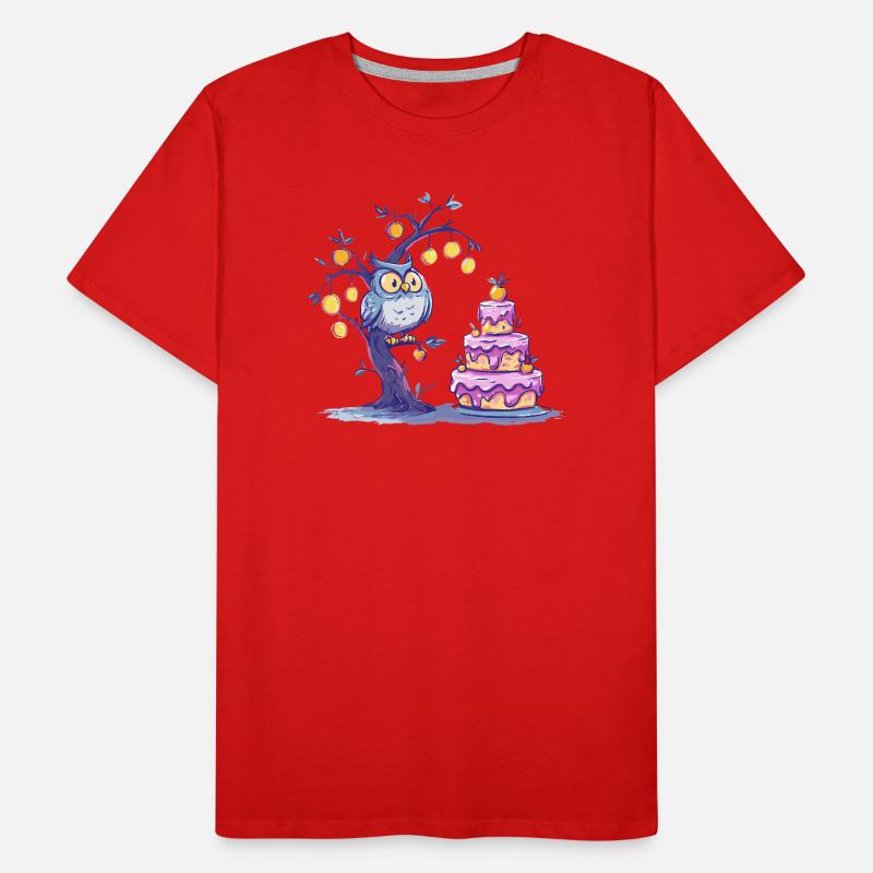 Night Owl Tree Cake Men's Premium Organic T-Shirt