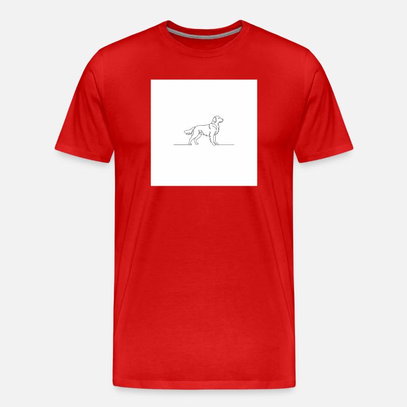Golden Retriever - Männer Premium Bio T-Shirt - Rot