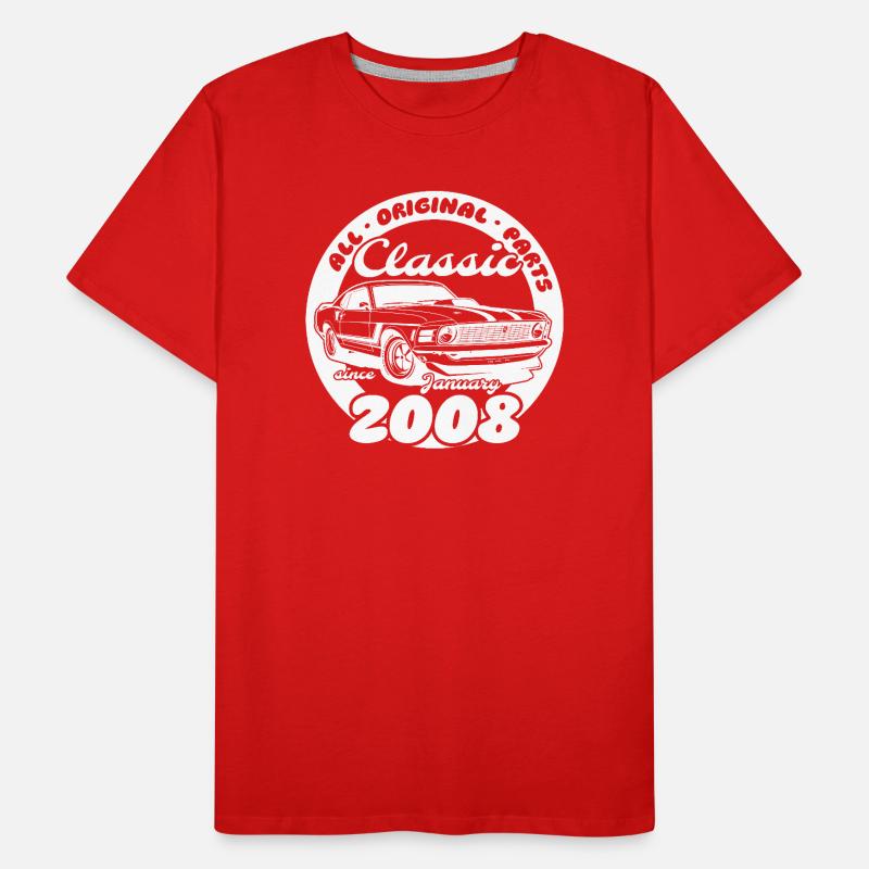 18. Geburtstag - Klassiker Musclecar 01/2008 Männer Premium Bio T-Shirt