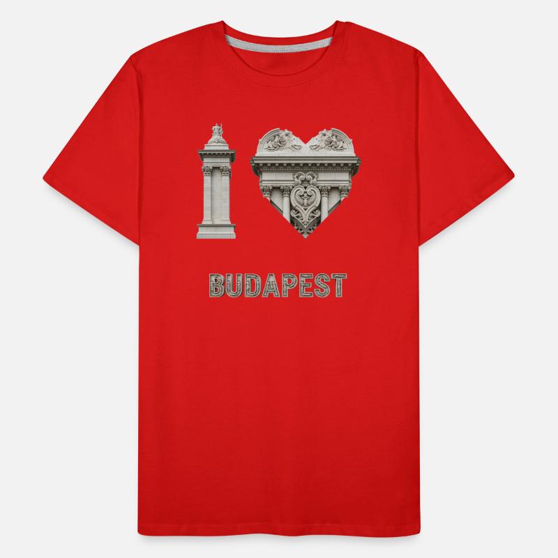 I Love Budapest – Classical Architecture Men's Premium Organic T-Shirt