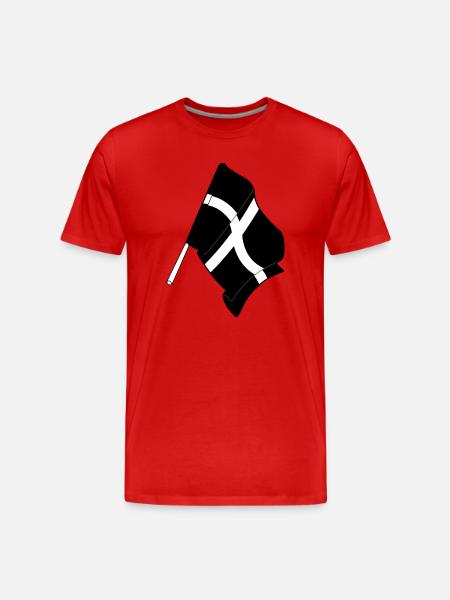 Cornwall Flag - Men's Premium Organic T-Shirt - red