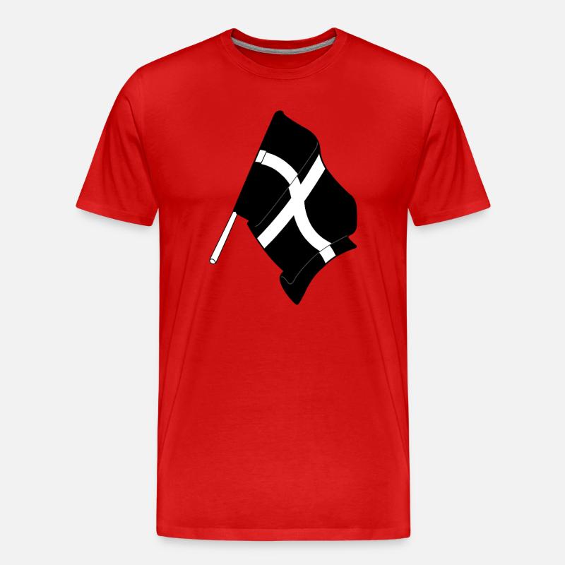 Drapeau de Cornouailles - T-shirt bio Premium Homme - rouge