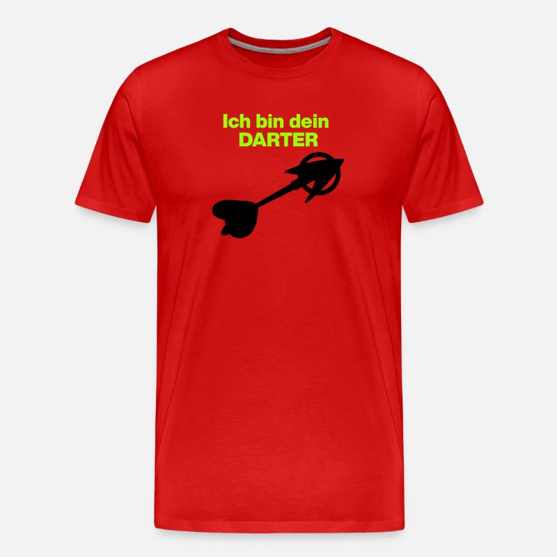 Ich bin dein Darter – Space Edition - Männer Premium Bio T-Shirt - Rot