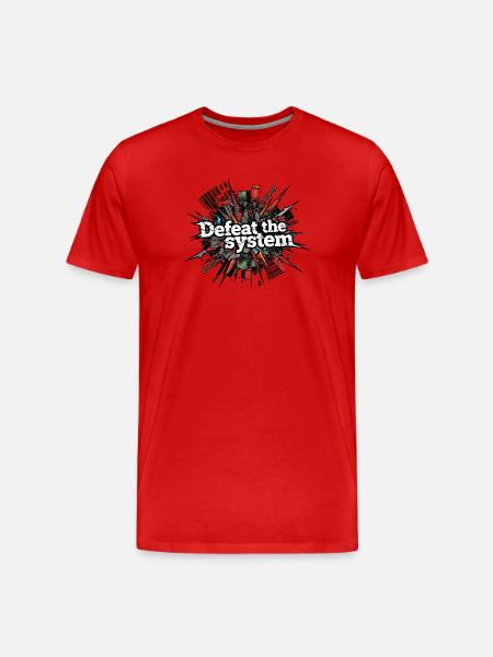 Vaincre le système : Explosion rebelle - T-shirt bio Premium Homme - rouge