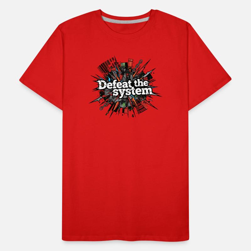 Vaincre le système : Explosion rebelle T-shirt bio Premium Homme