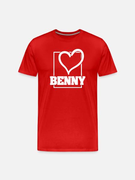 Benny - Männer Premium Bio T-Shirt - Rot