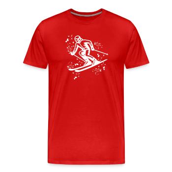 Alpine skiing Winter sports Nordic skiing - Men's Premium Organic T-Shirt - red - Front - Damien (186cm)