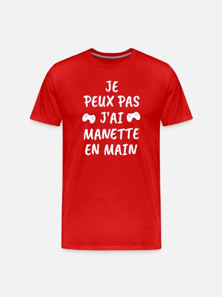 Gamer Humor Handpad - Men's Premium Organic T-Shirt - red